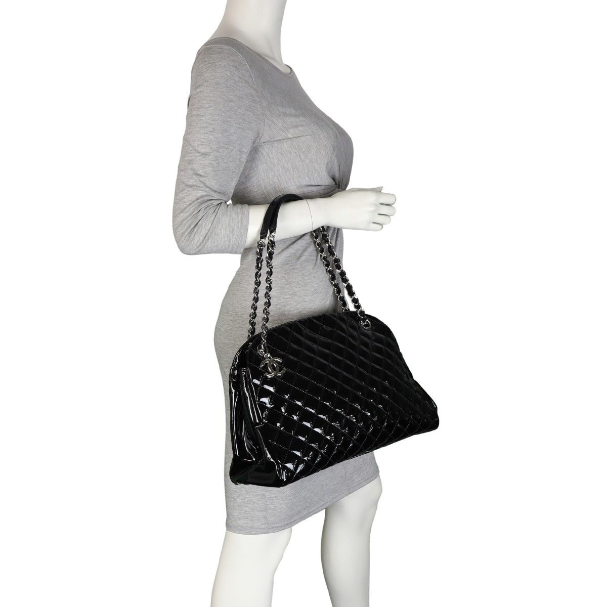 Chanel Mademoiselle Bowler Bag Patent Large