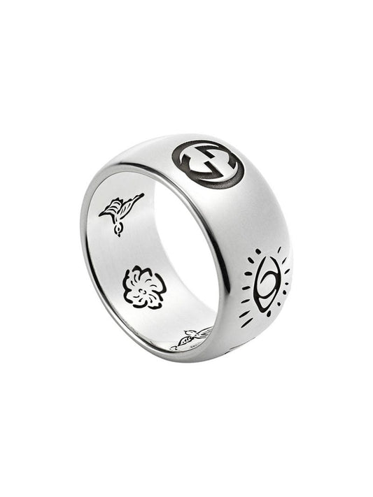 Gucci - Blind For Love ring in silver - women - Sterling Silver - 50, 51, 52, 53, 54, 55, 56, 58, 59, 60, 61, 62, 63, 64, 65 - SILVER