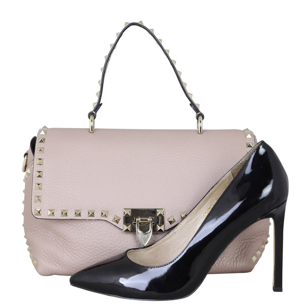 Valentino Rockstud Top Handle Bag