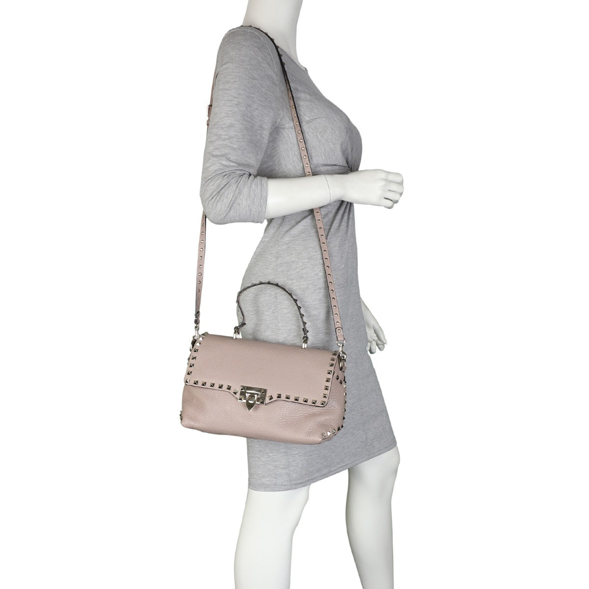 Valentino Rockstud Top Handle Bag