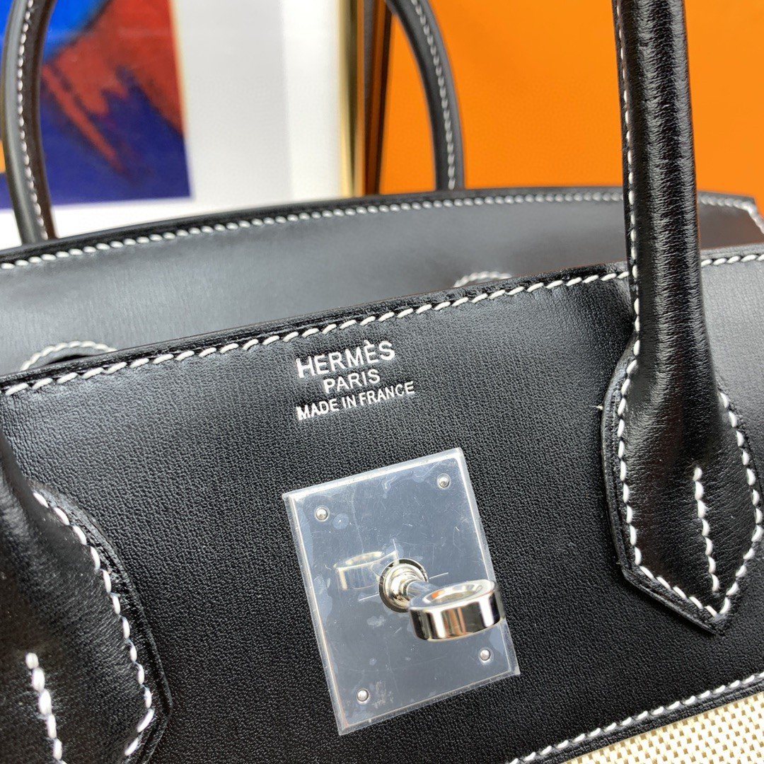 Top Quality Birkin Nata Swift BiColor For Women SiTop Qualityer Toned Hardware 11.8in/30cm