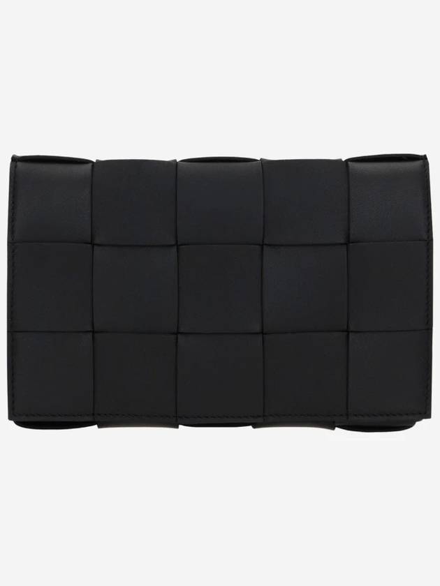 Luxury Bottega Veneta Intrecciato Cassette Cross Bag Black