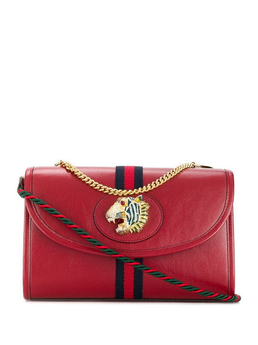 Gucci - Rajah motif shoulder bag - women - Leather - One Size - Red