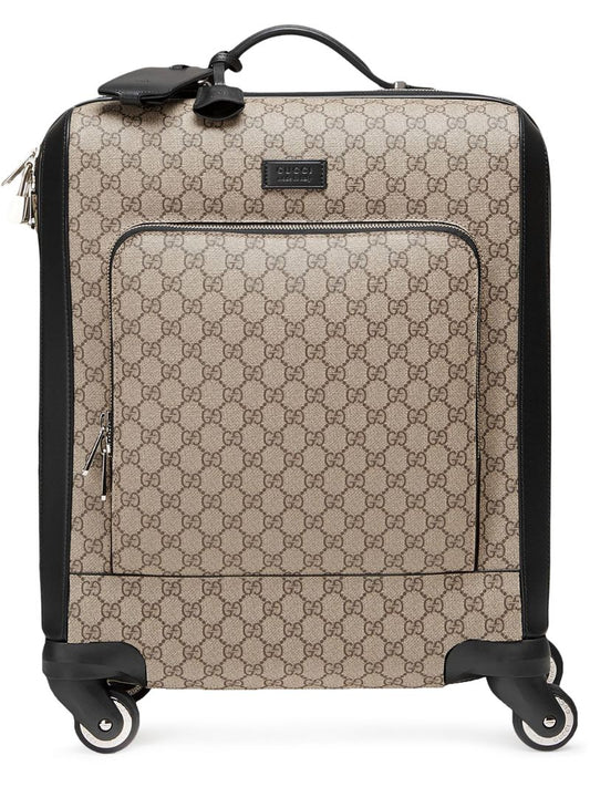 Gucci - GG Supreme carry-on - unisex - Nylon/Plastic/Leather/Canvas - One Size - Neutrals