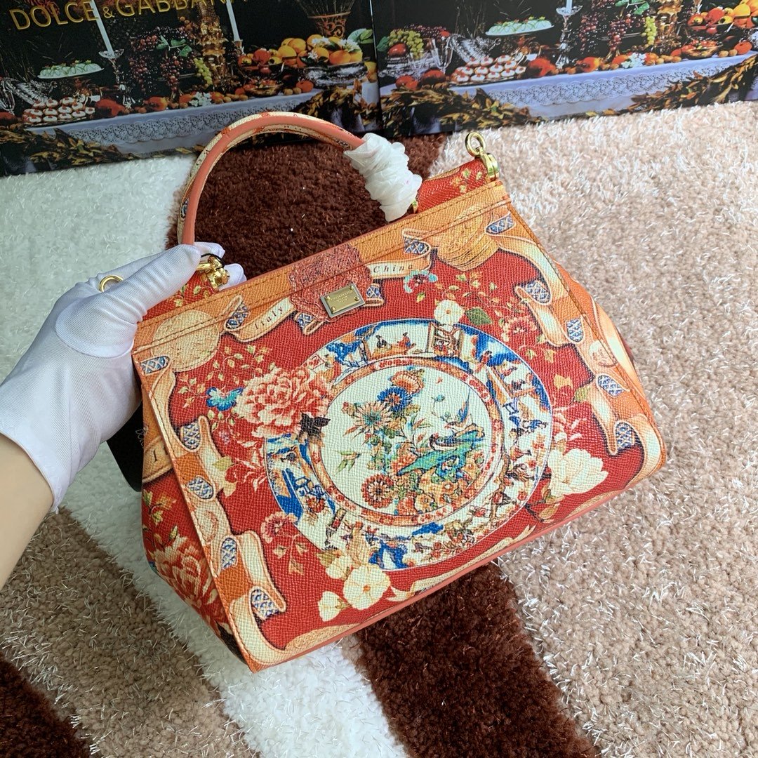 Top Quality 90s Sicily Bag With Logo Print Multicolor For Women 10.2in/26cm Top Quality