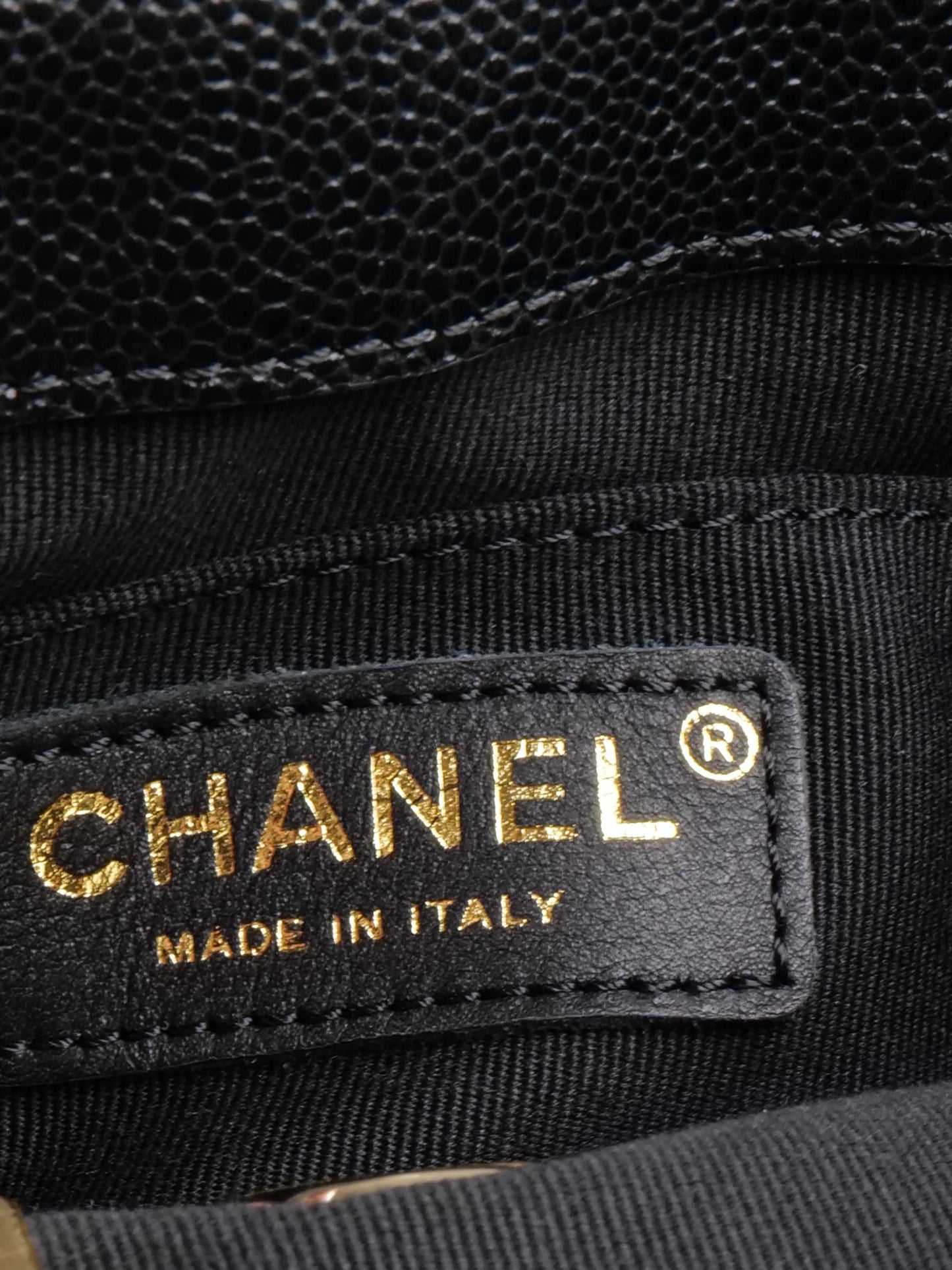 Chanel Black Caviar Duma Backpack.