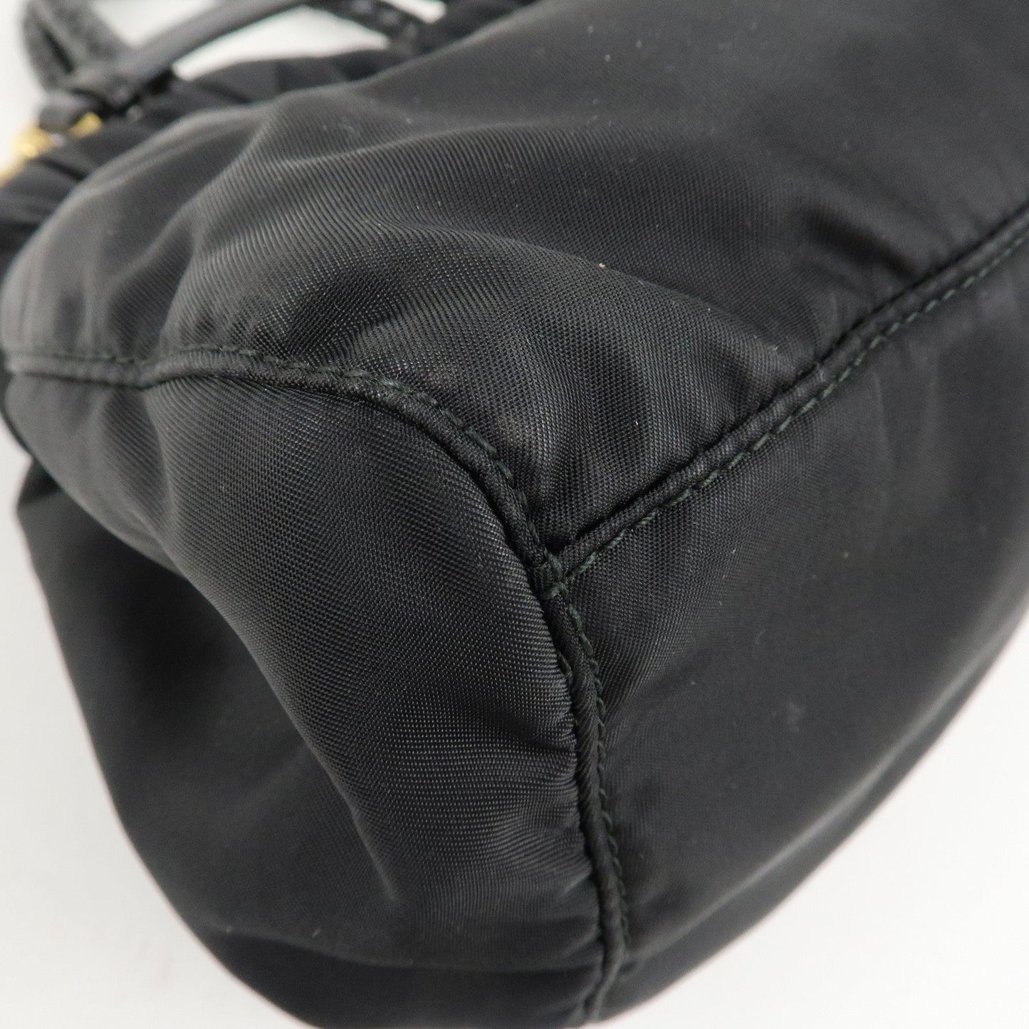 PRADA Nylon Leather Ribbon 2Way Shoulder Bag Black BN1631  d