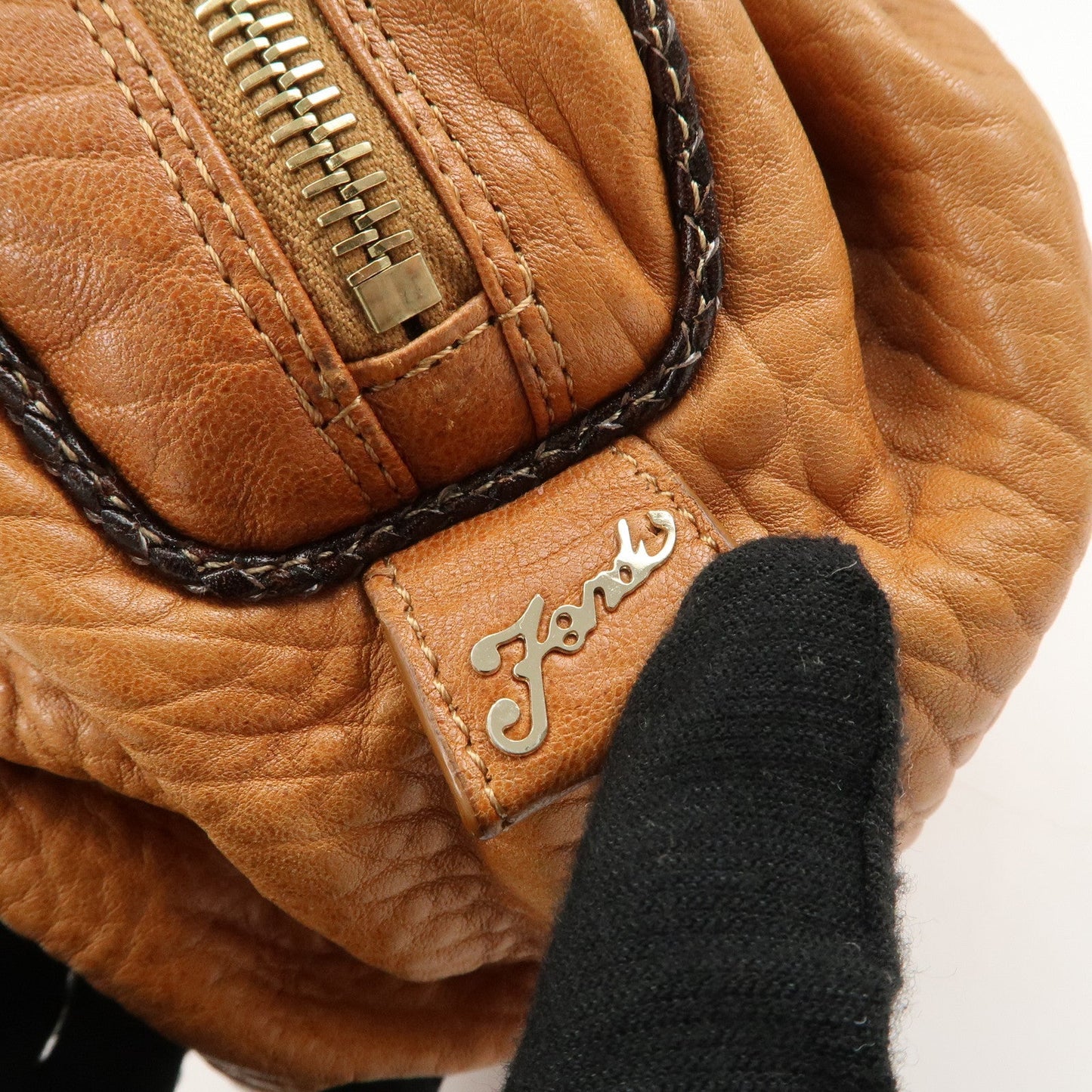 FENDI Leather Mini Spy Bag Hand Bag Brown Dark Brown 8BL078  d