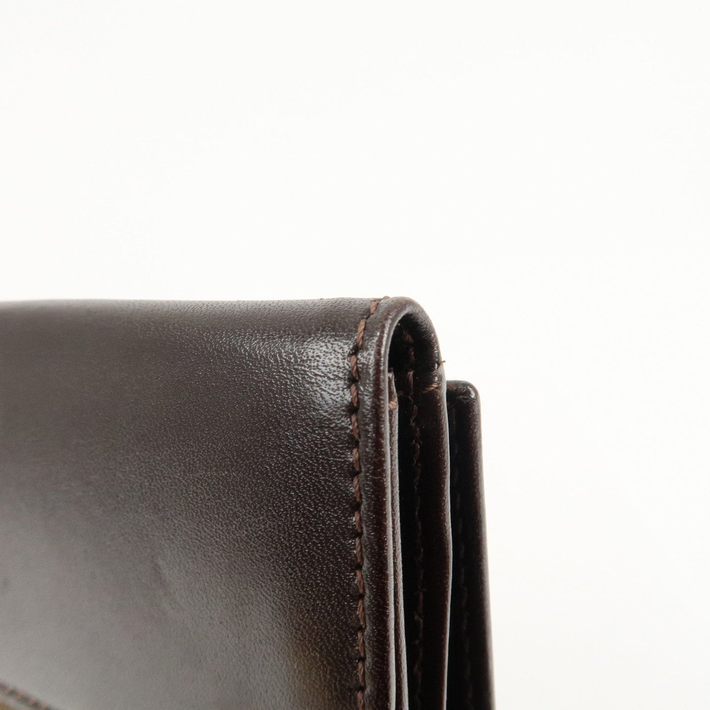 FENDI Zucca Canvas Leather W Hook Bifold Wallet 12671  d