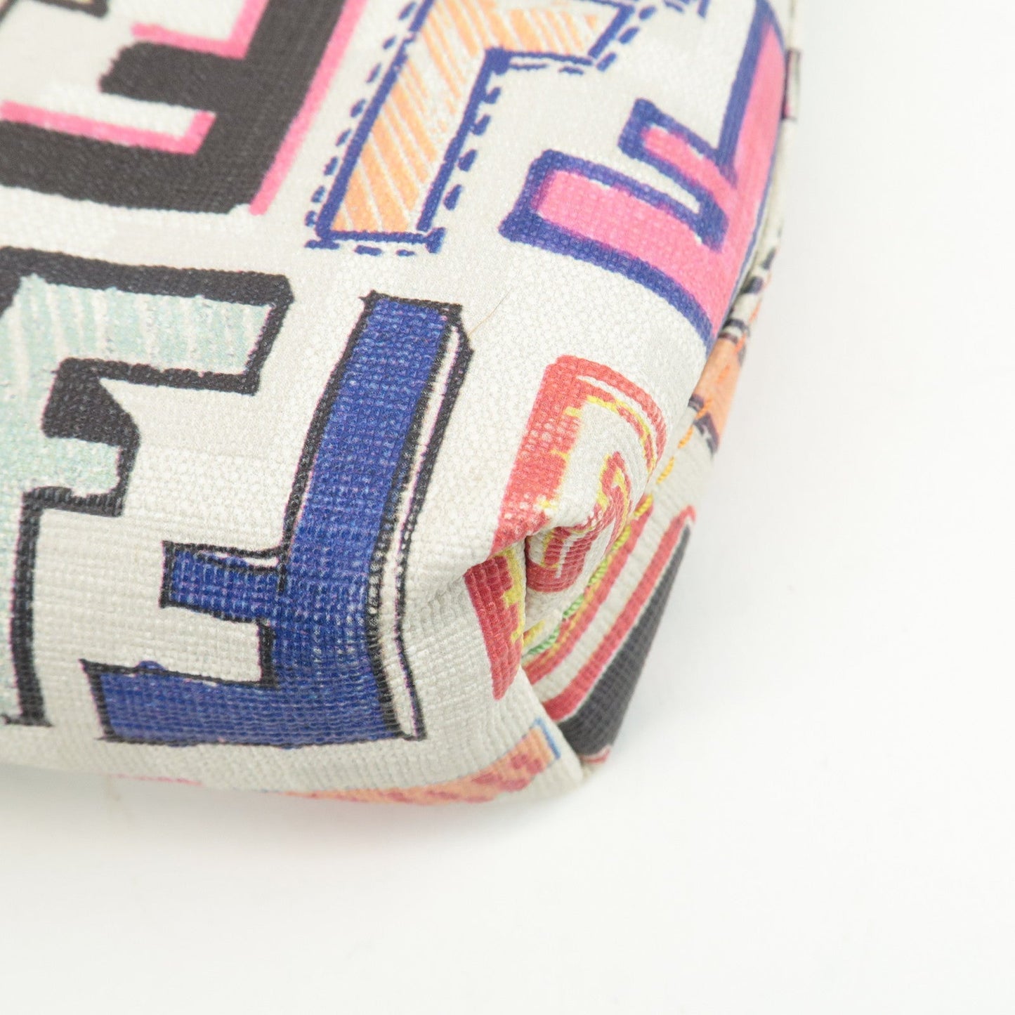 FENDI Zucca Print PVC Chain Accessory Pouch Multicolor 8BR592  d