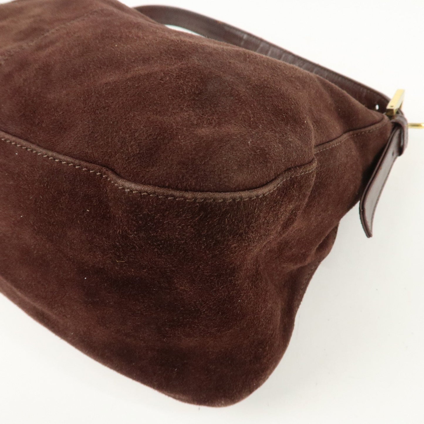FENDI Suede Leather Shoulder Bag Hand Bag Brown 26426  d