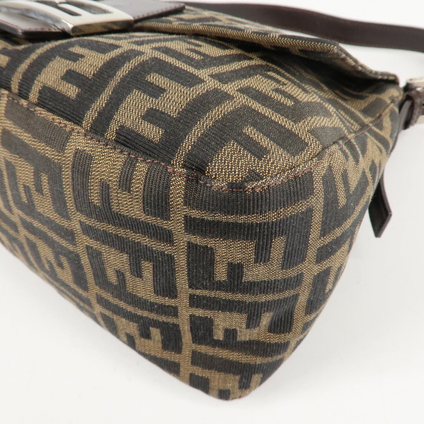 FENDI Zucca Mamma Baguette Vinyl Leather Shoulder Bag 26325  d