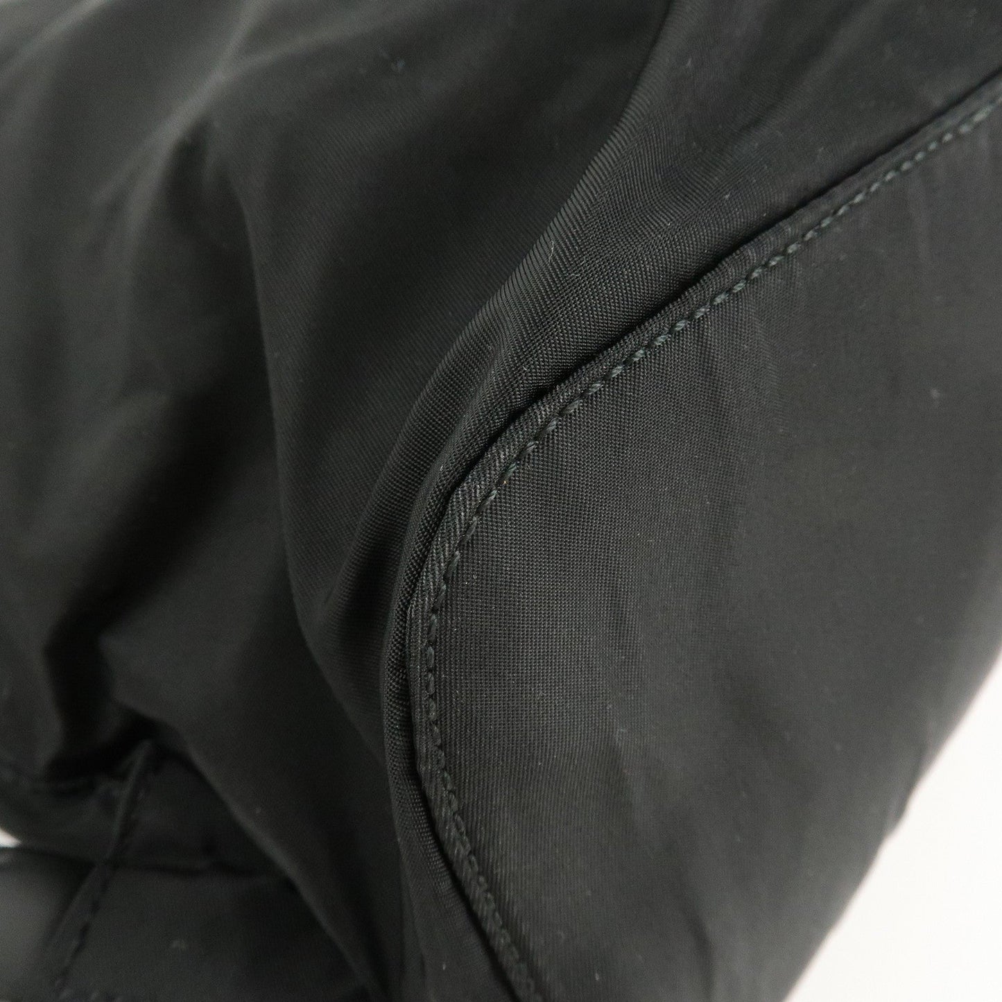 PRADA Triangle Logo Nylon Leather Back Pack Black B5885  d