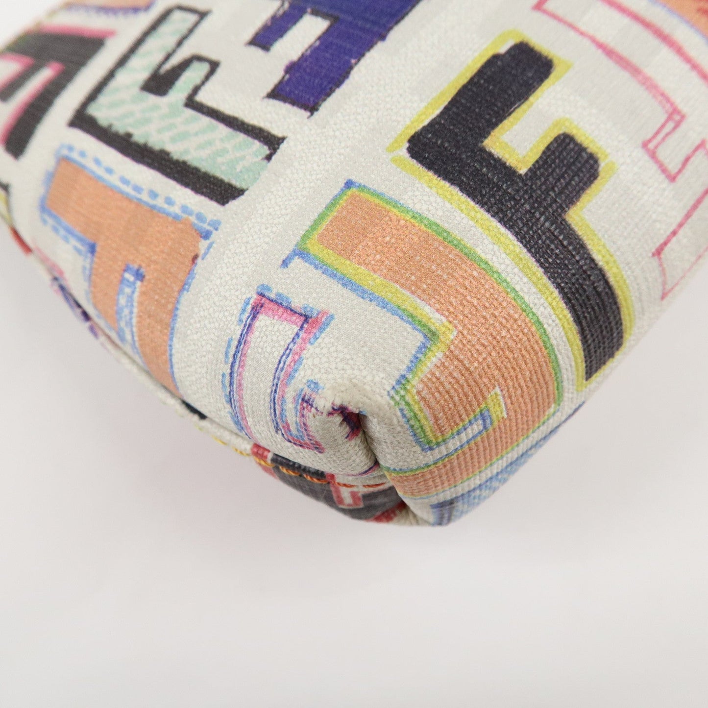 FENDI Zucca PVC Accessory Chain Pouch Multi Color Ivory 8BR592  d