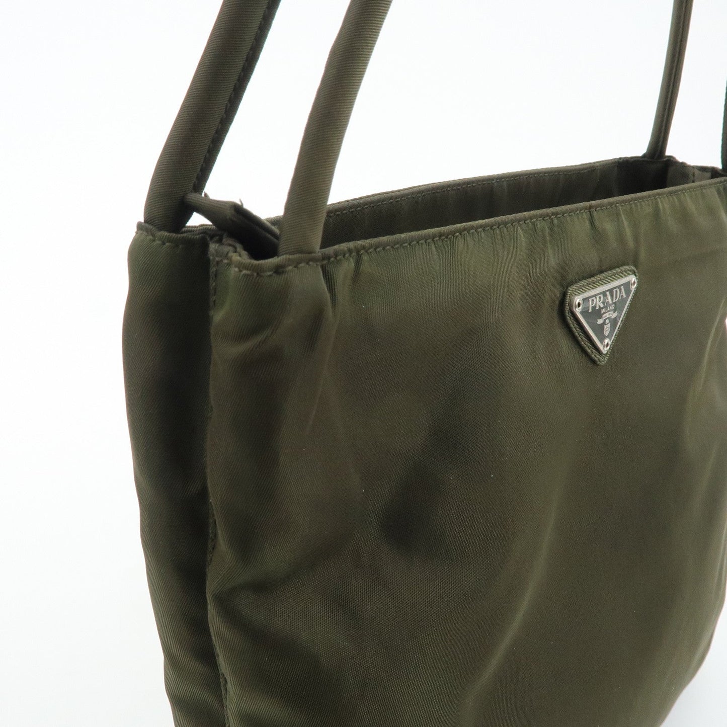 PRADA Nylon Tote Bag Shoulder Bag Khaki K3093  d