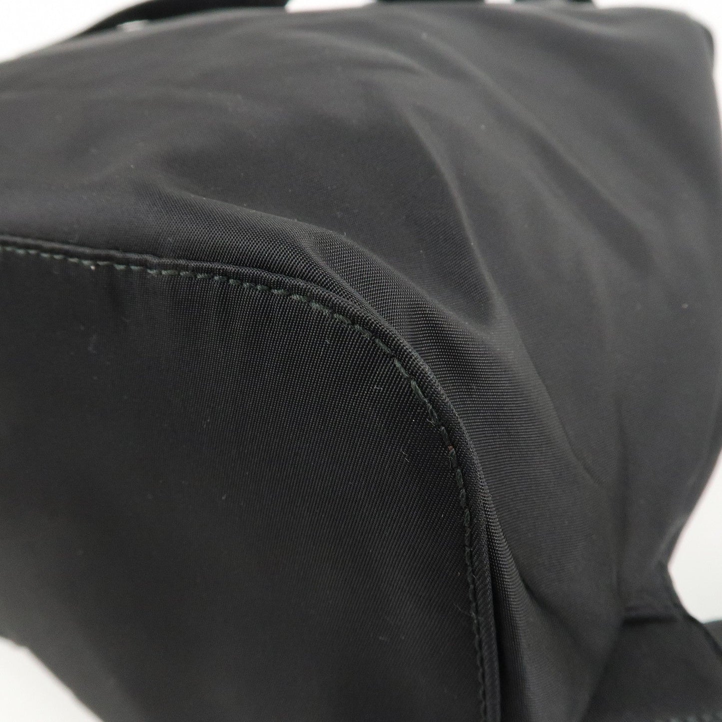 PRADA Logo Nylon Leather Back Pack Ruck Sack NERO Black BZ2811  d