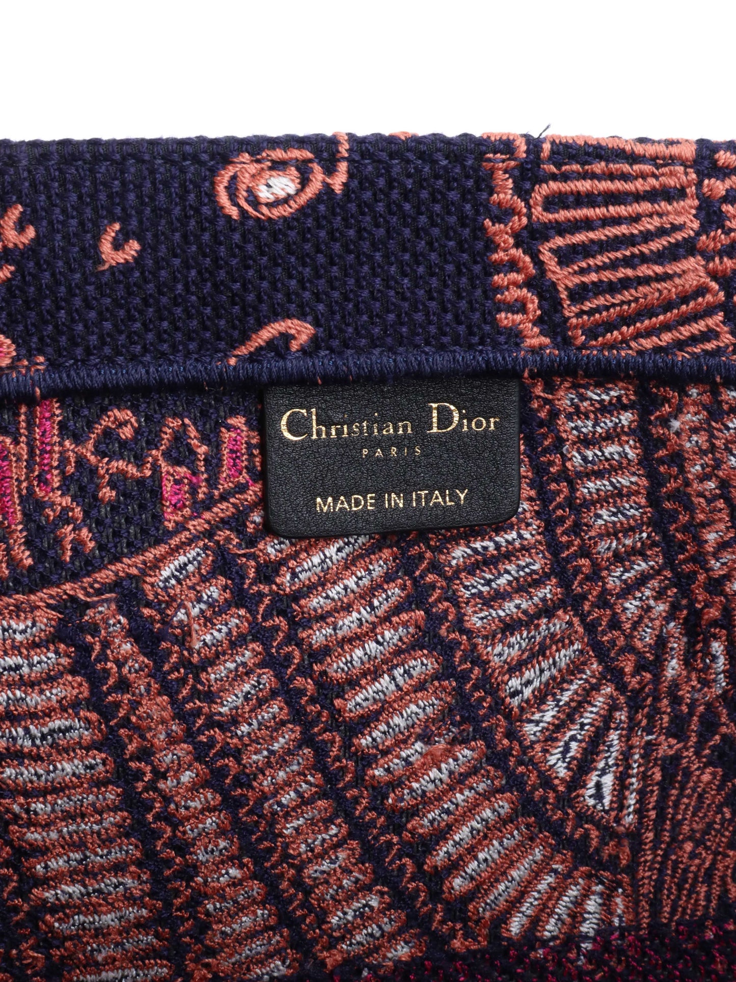 Dior Limited Edition Animal Embroidered Large Book Tote.