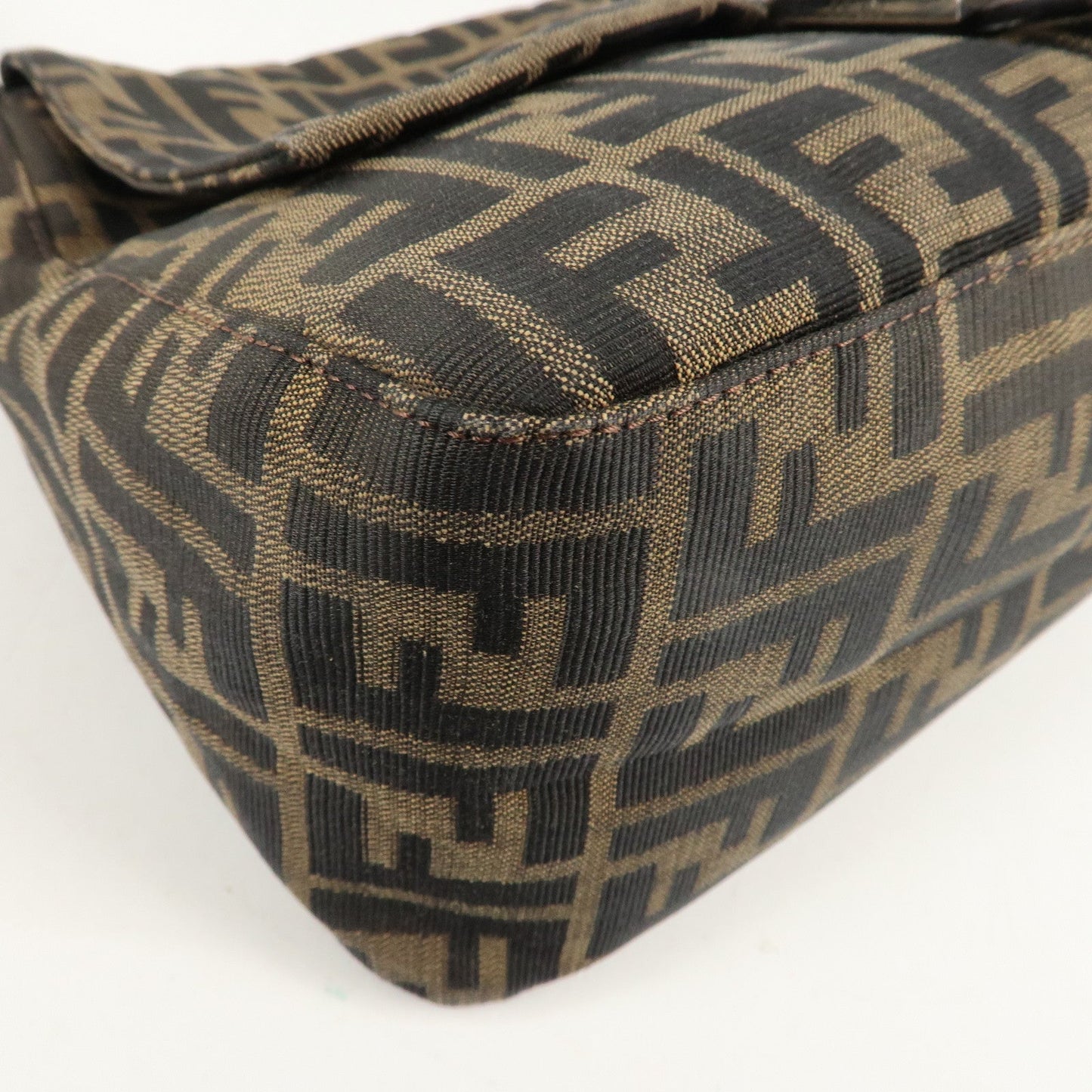 FENDI Mamma Baguette Zucca Canvas Leather Shoulder Bag 26325  d
