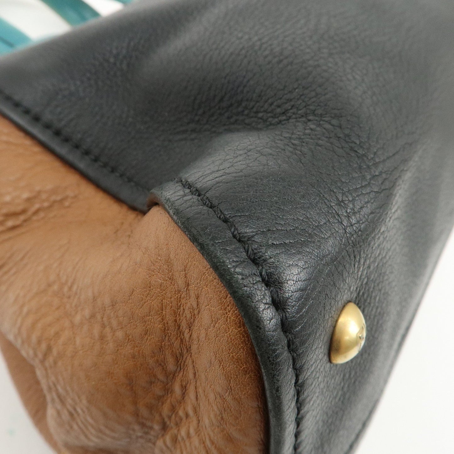 FENDI Cameleon Leather 2WAY Bag Black Brown Blue Red 8BL110  d