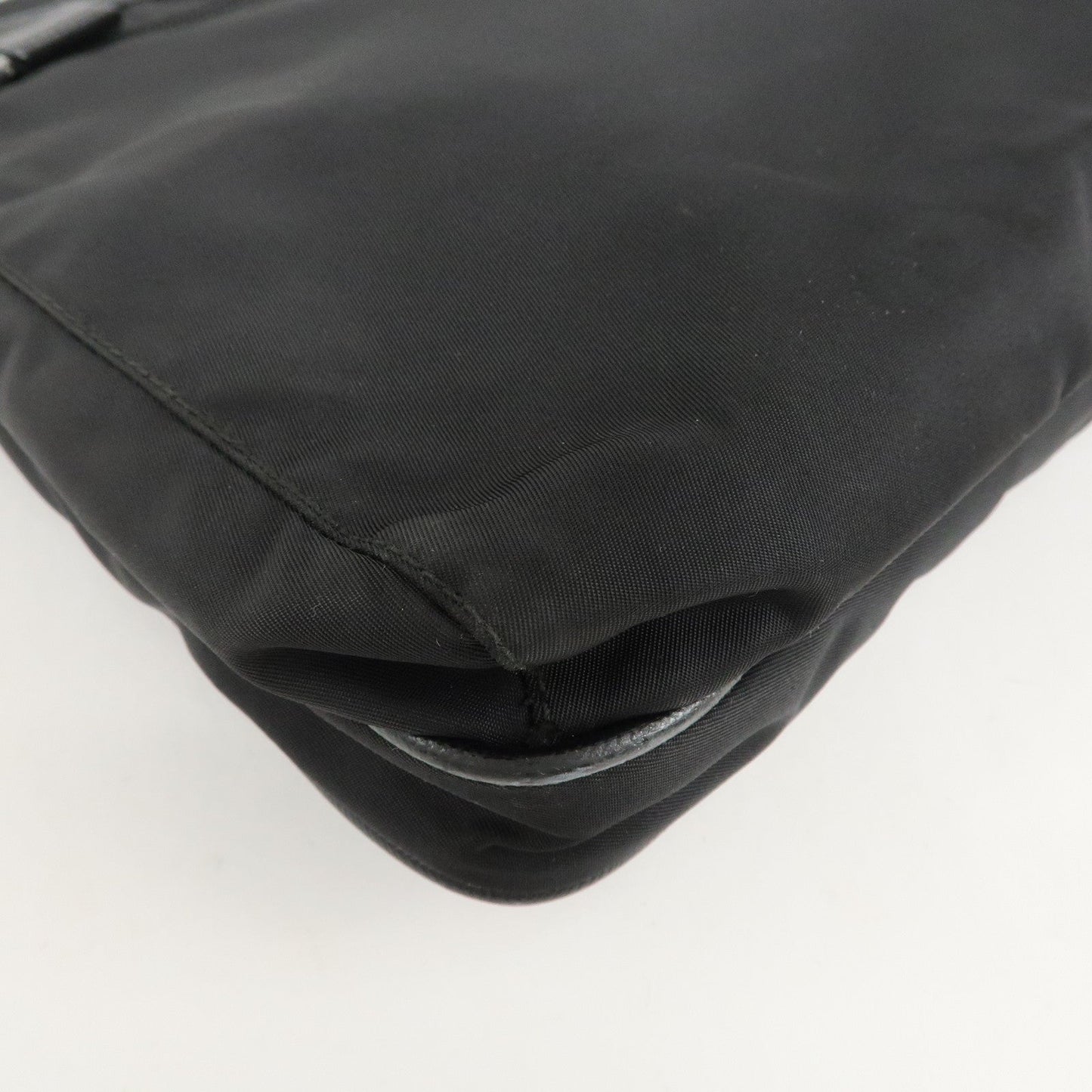 PRADA Logo Nylon Leather Shoulder Bag Crossbody Bag Black  d