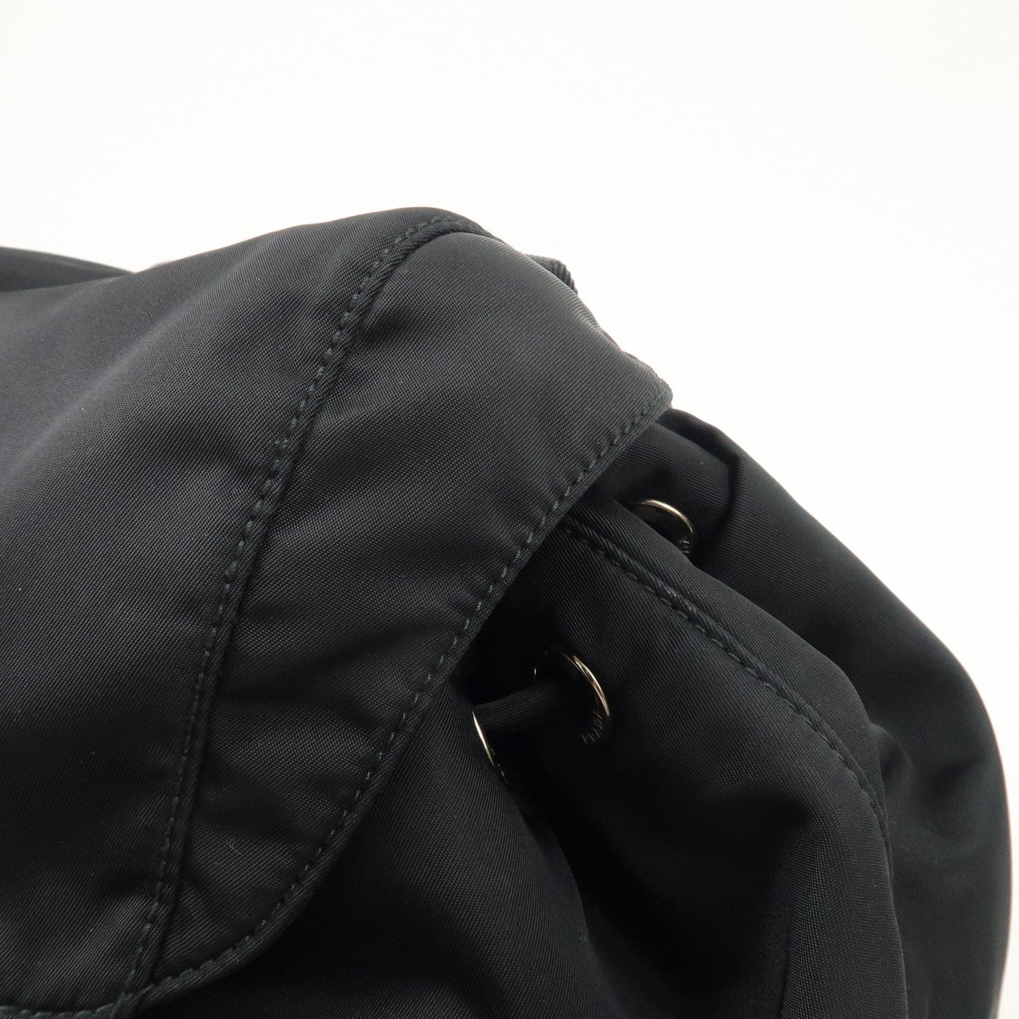 PRADA Re-Nylon Triangle Logo Nylon Leather Back Pack NERO 1BZ811  d