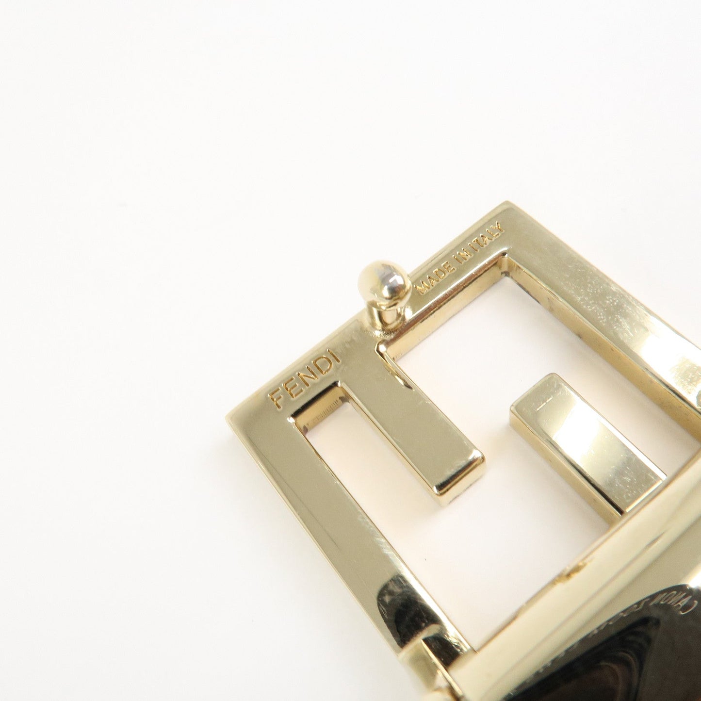 FENDI Zucchino PVC FF Logo Belt Multi Color  d