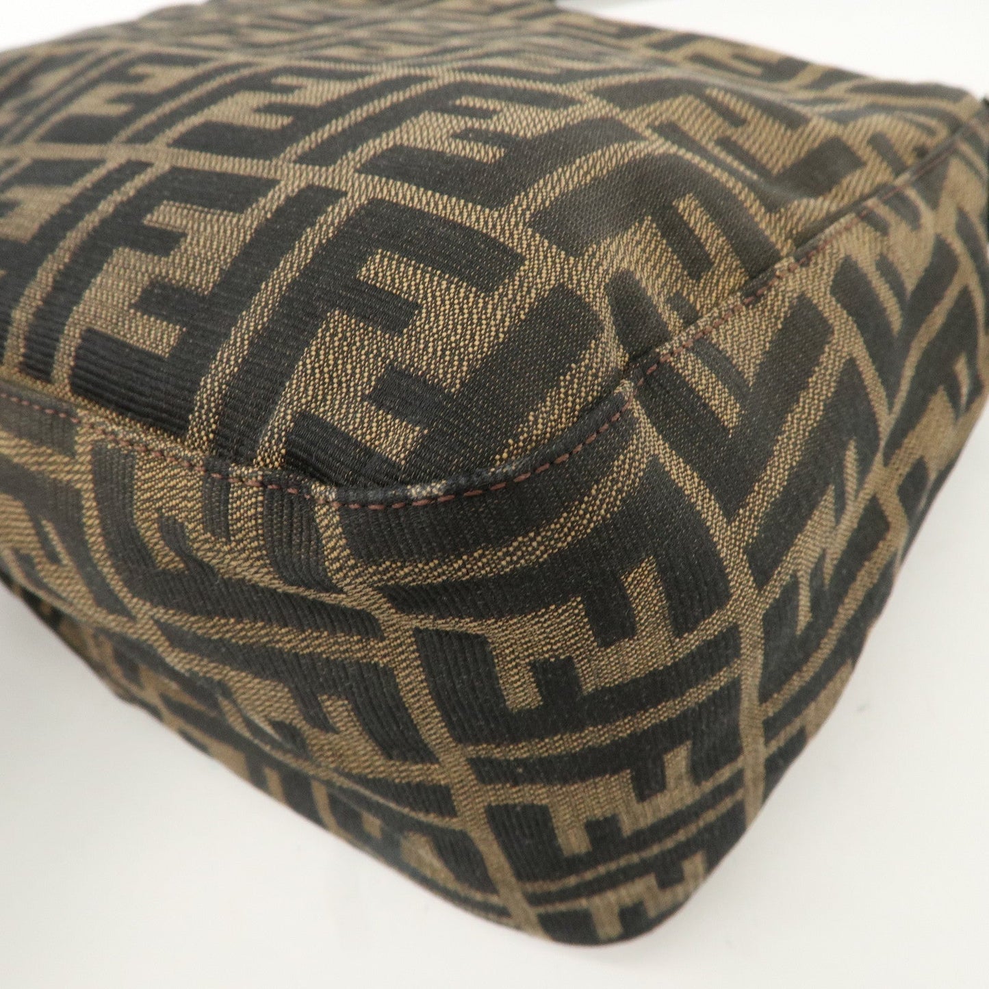 FENDI Zucca Canvas Leather Shoulder Bag Hand Bag 26423 d F/S  d