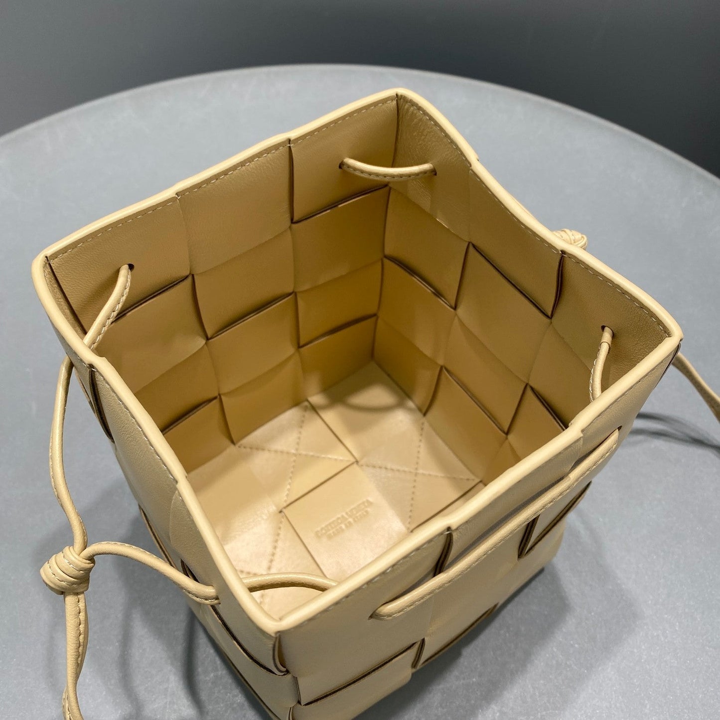 Top Quality Mini Cassette Bucket Bag Beige, For Women, Bags 5.5in/14cm 680217VCQC49776