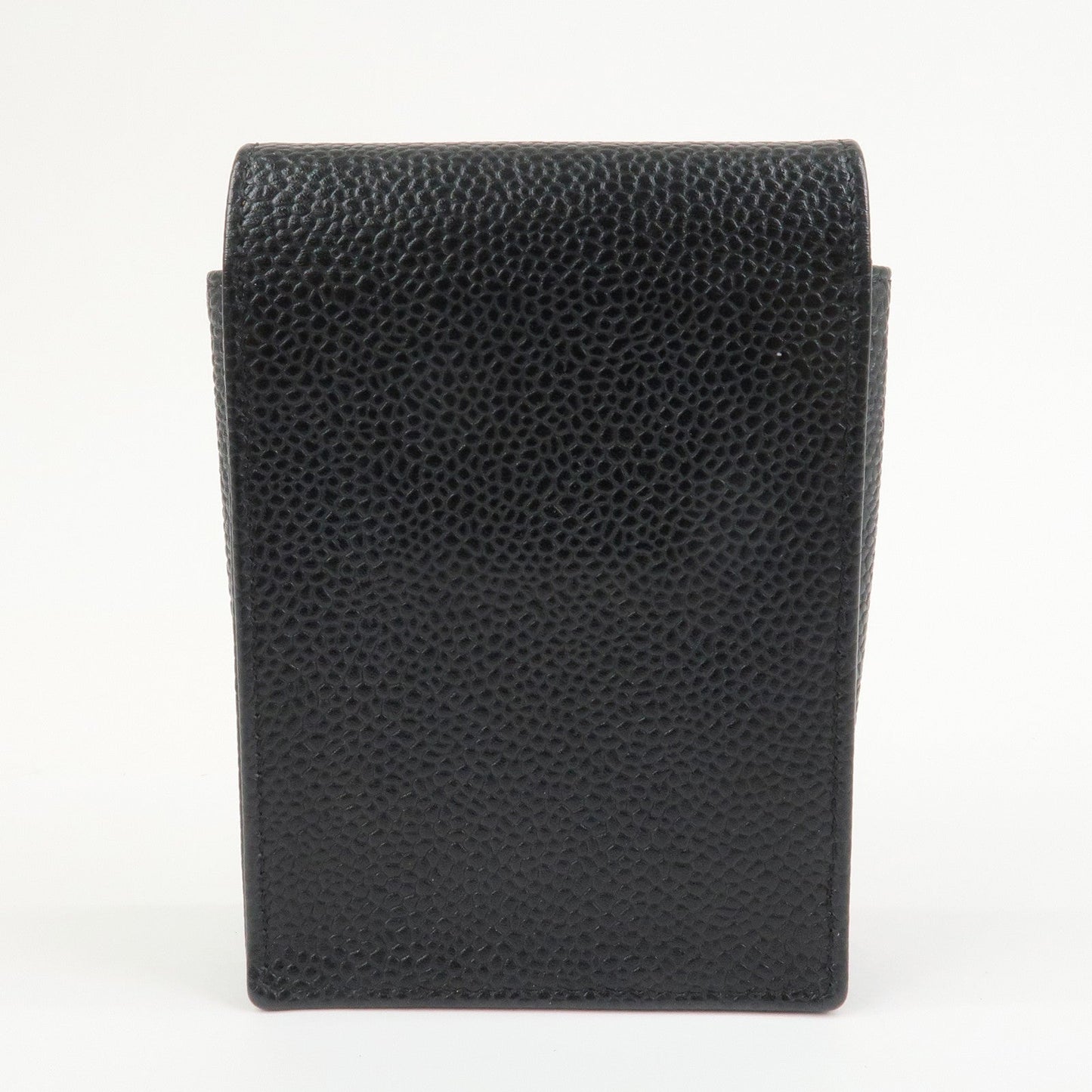 CHANEL COCO Mark Caviarskin Cigarette Case Black Noir A13511