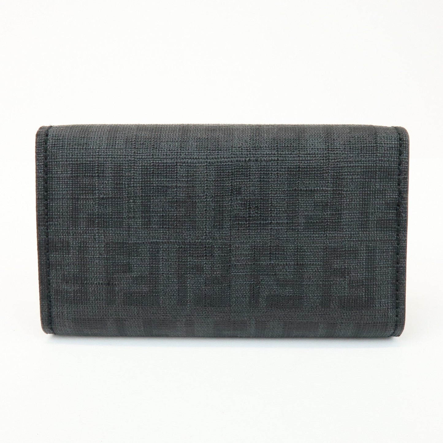 FENDI Zucca PVC Canvas 6 Rings Key Case Key Holder Black 8AP079