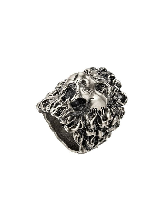 Gucci - Ring with lion head - unisex - Palladium/metal - 55, 59, 65, 53 - SILVER
