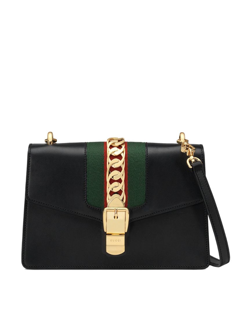 Gucci - Sylvie tote bag - women - Leather/Nylon/metal/Suede - One Size - Black