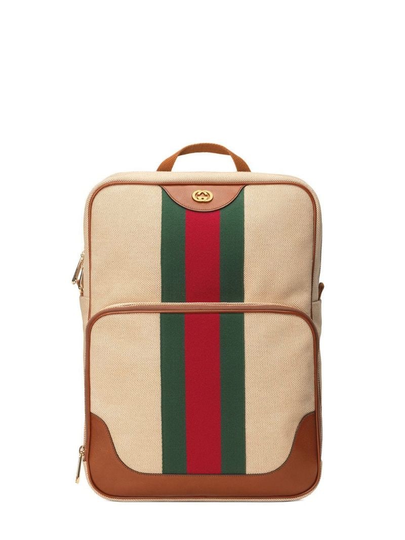Gucci -   canvas backpack - men - Canvas/Cotton - One Size - Brown