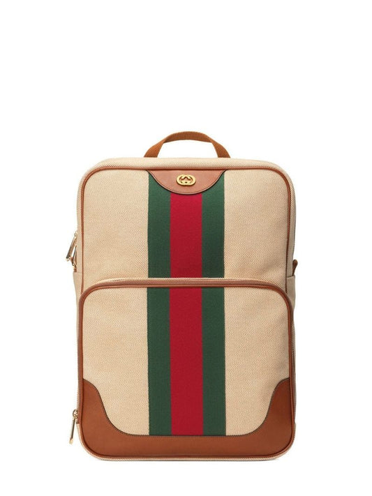 Gucci -   canvas backpack - men - Canvas/Cotton - One Size - Brown