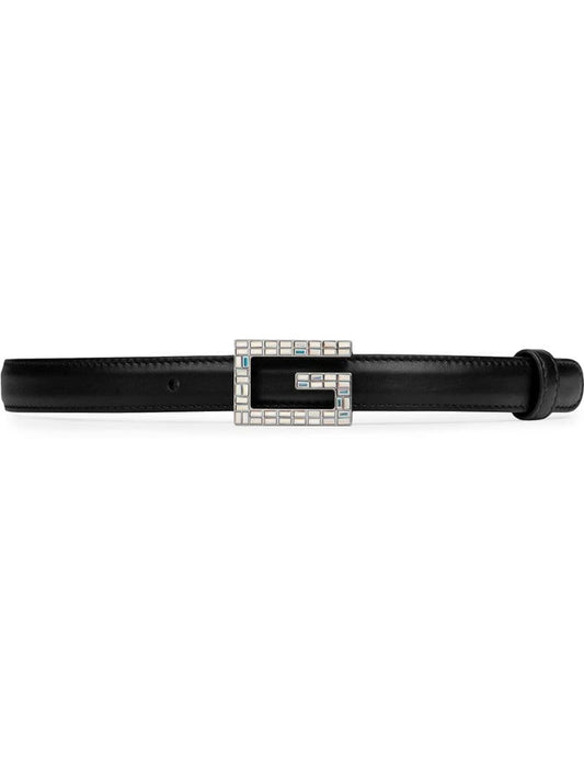 Gucci - leather belt with square G buckle - women - Leather - 75, 85, 80, 95, 70, 90, 100 - Black