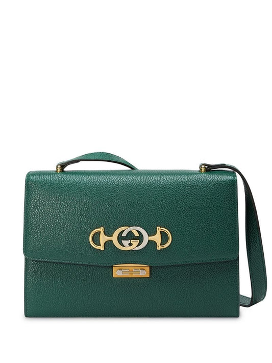 Gucci - small Zumi shoulder bag - women - Leather/metal - One Size - Green