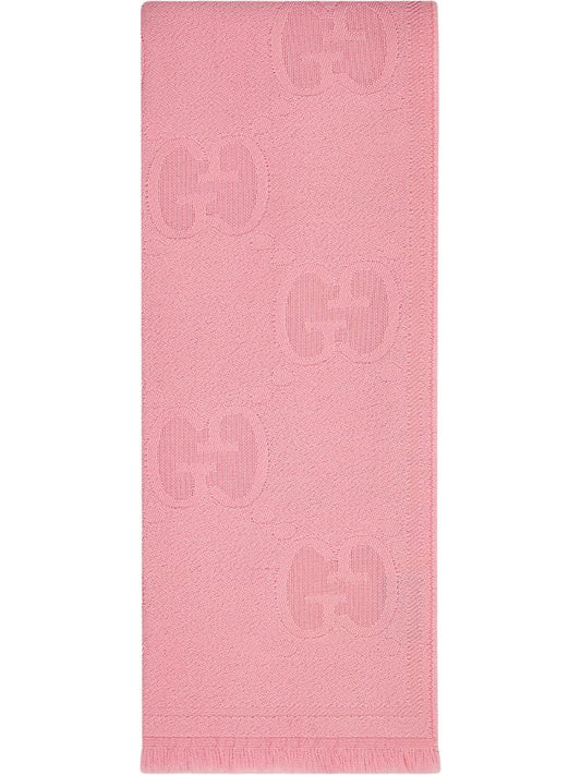Gucci - logo scarf - women - Wool - One Size - PINK