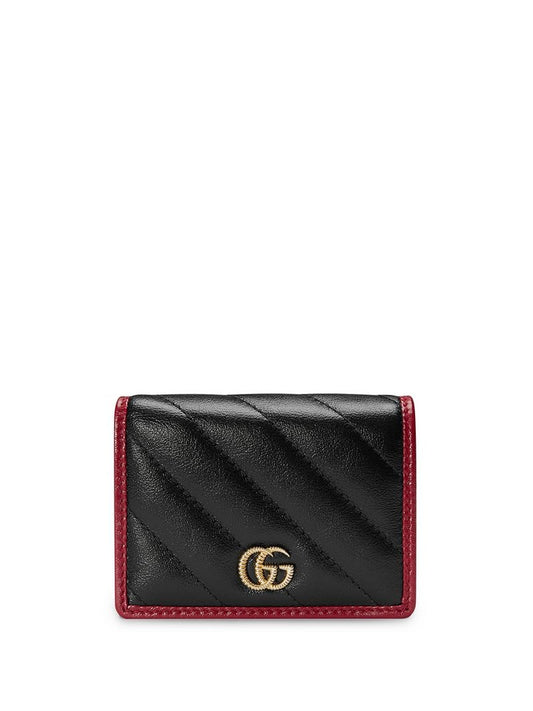 Gucci - portacarte GG Marmont - women - Leather/metal - One Size - Black