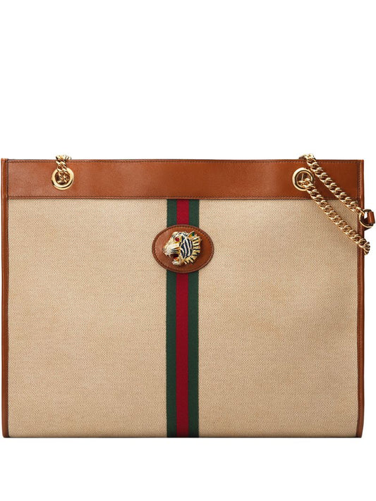 Gucci - Rajah large tote - women - Cotton/Canvas - One Size - NEUTRALS