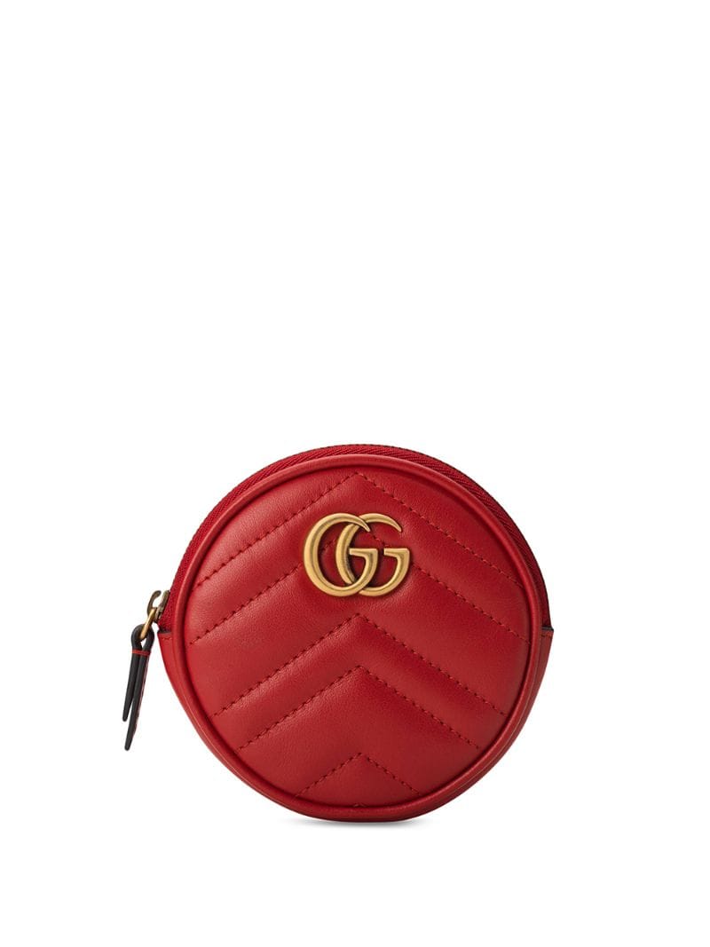 Gucci - GG Marmont coin purse - women - Leather/Microfibre - One Size - Red