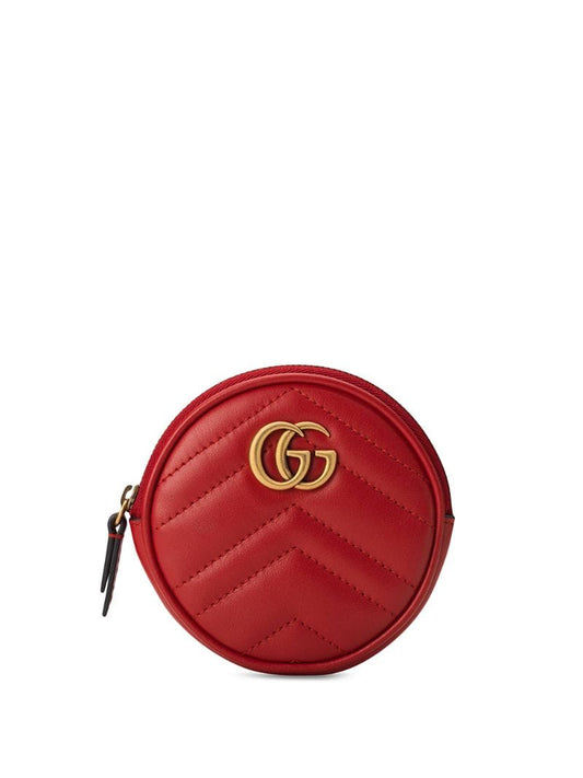 Gucci - GG Marmont coin purse - women - Leather/Microfibre - One Size - Red