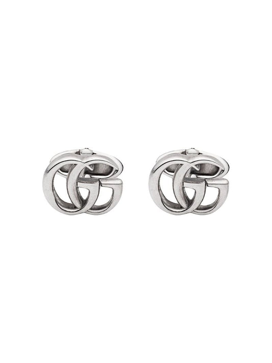 Gucci - Double G cufflinks - men - stainless steel - One Size - SILVER