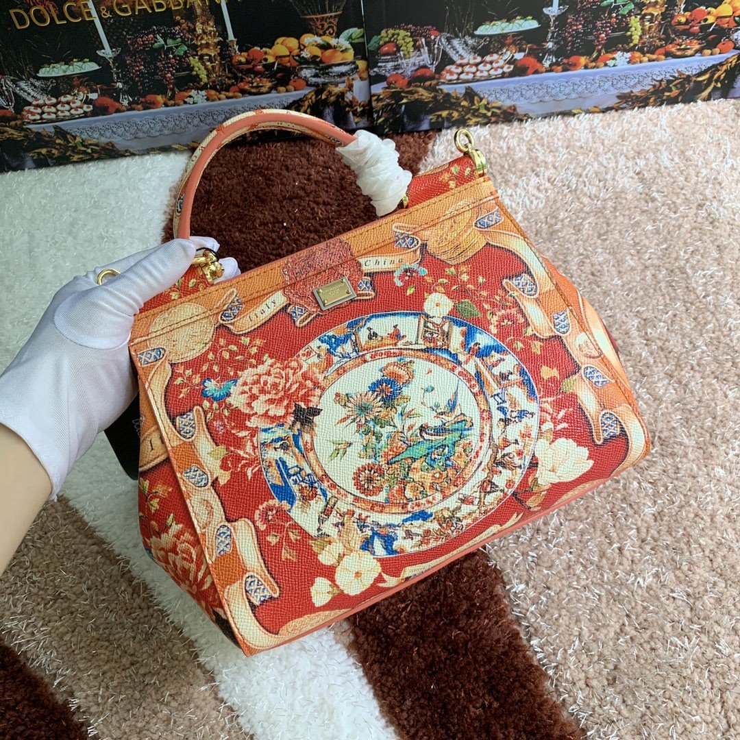Top Quality 90s Sicily Bag With Logo Print Multicolor For Women 10.2in/26cm Top Quality