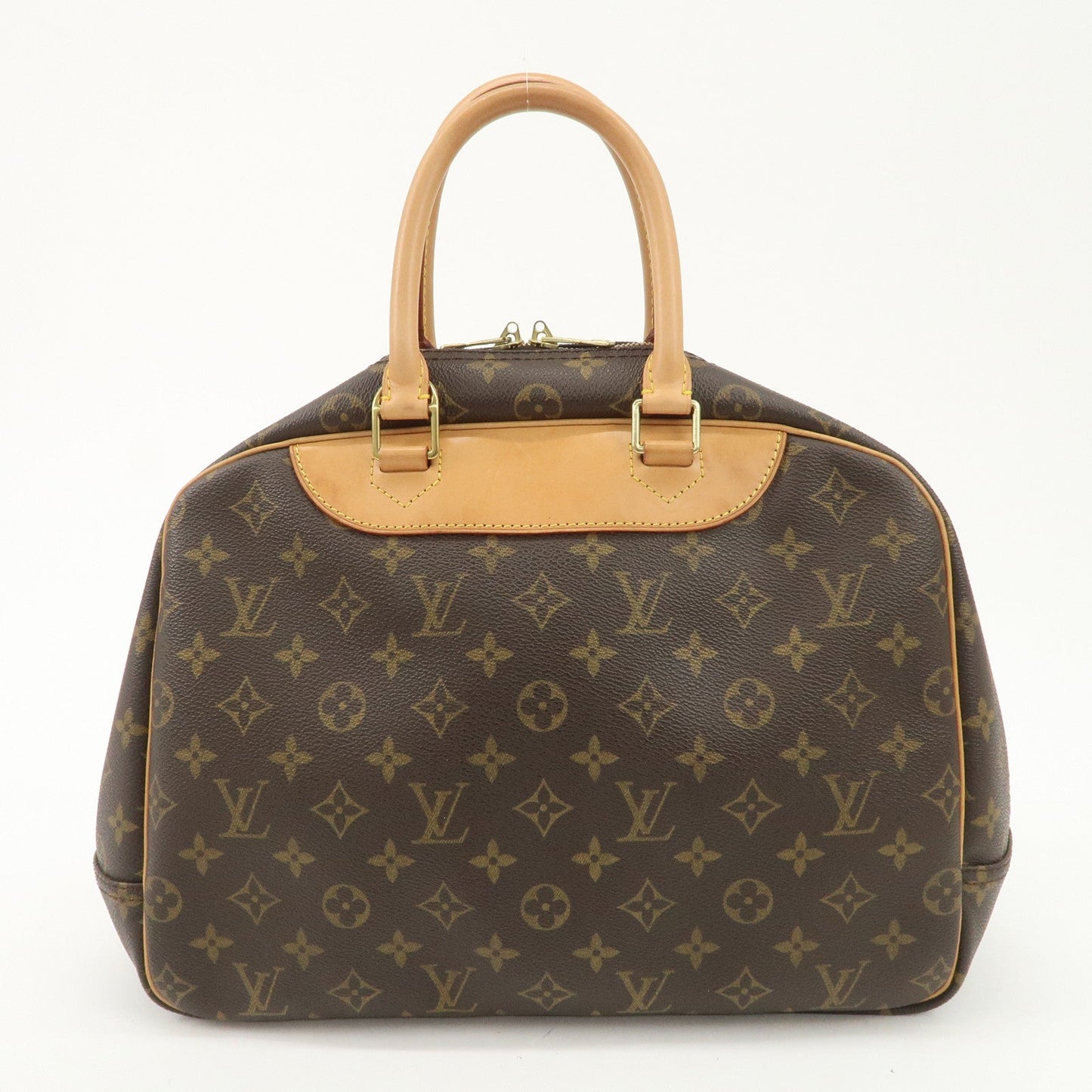 Louis Vuitton Monogram Deauville Hand Bag Brown M47270  d