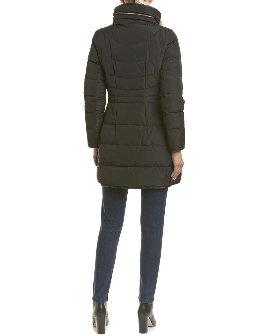 Cole Haan Womens  Signature Quilted Coat, S, Black