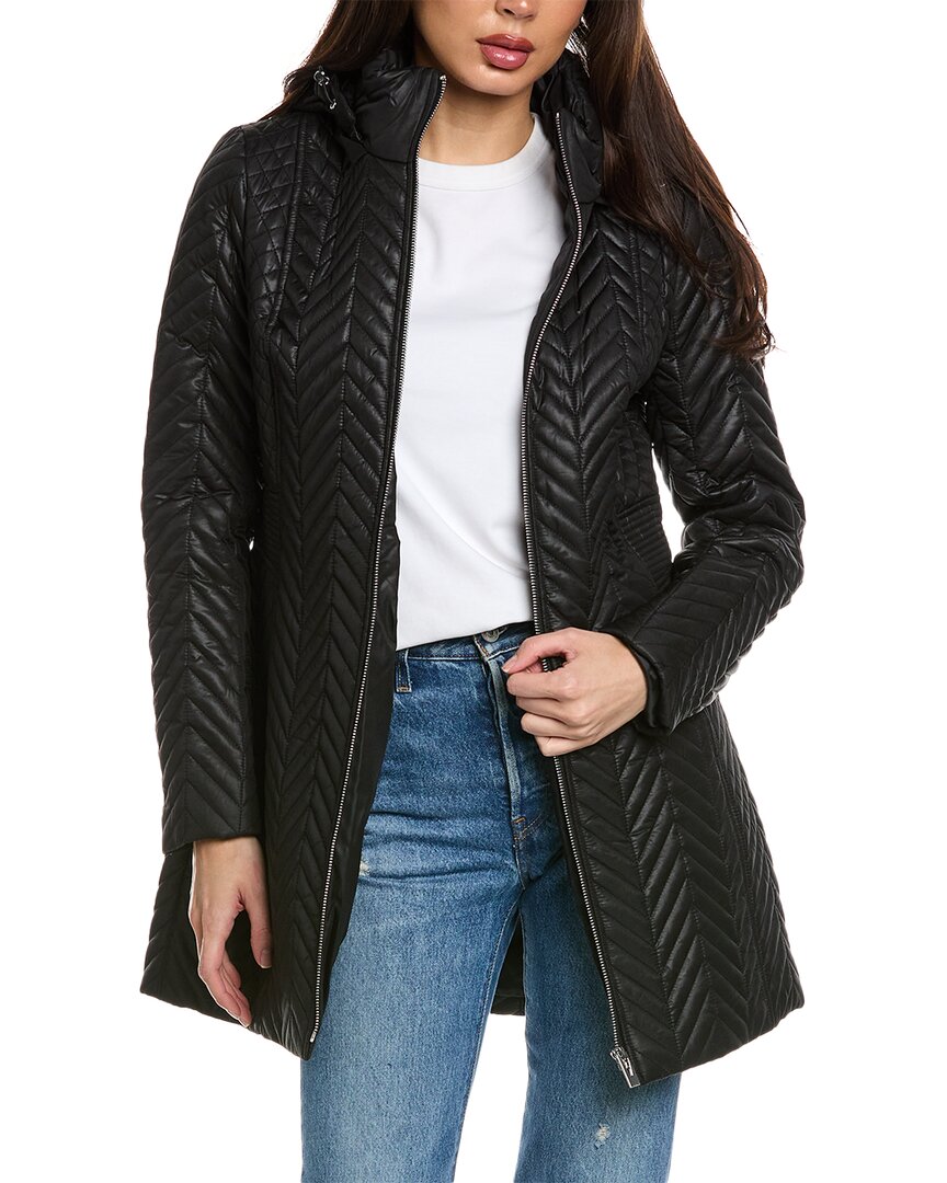 Via Spiga Herringbone Quilted Coat