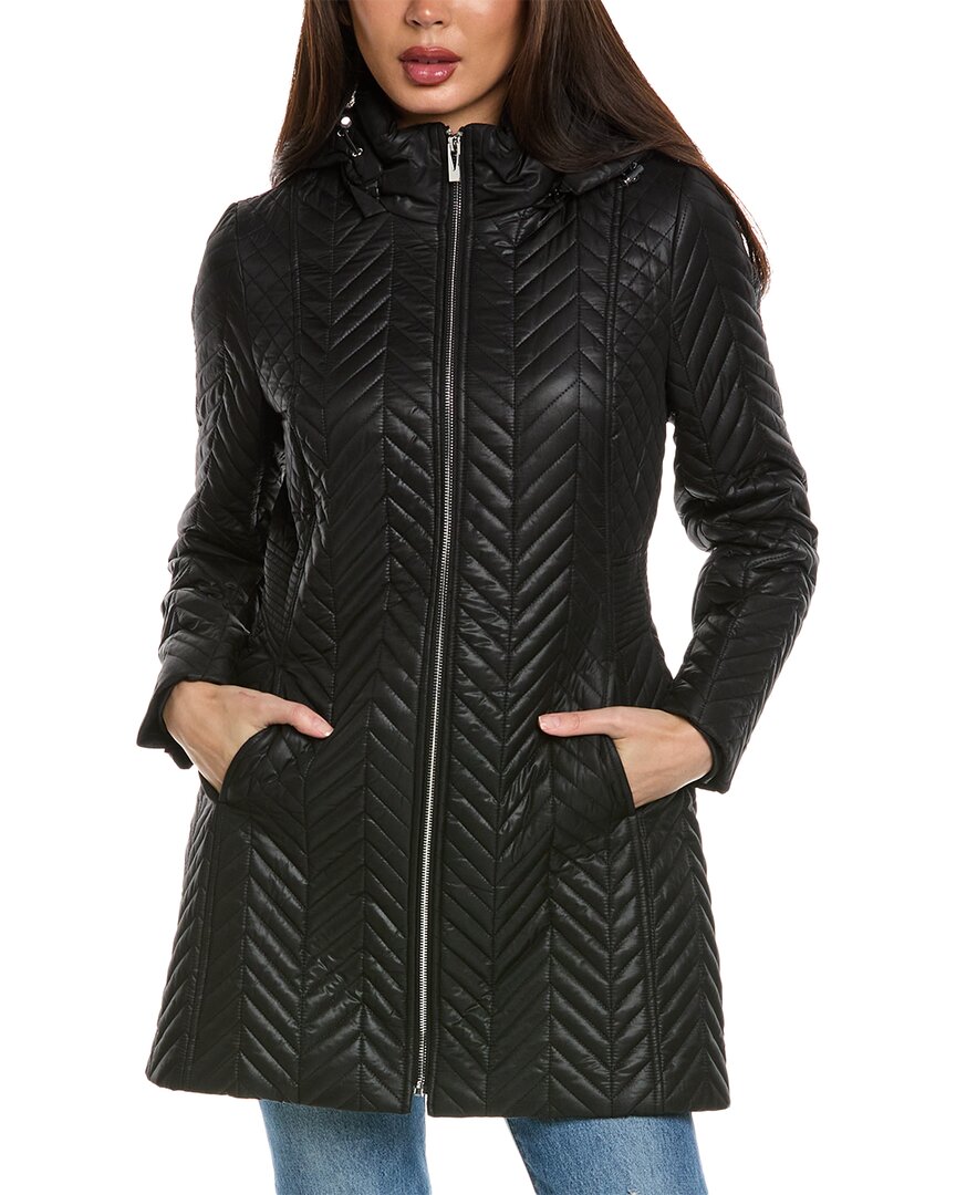 Via Spiga Herringbone Quilted Coat