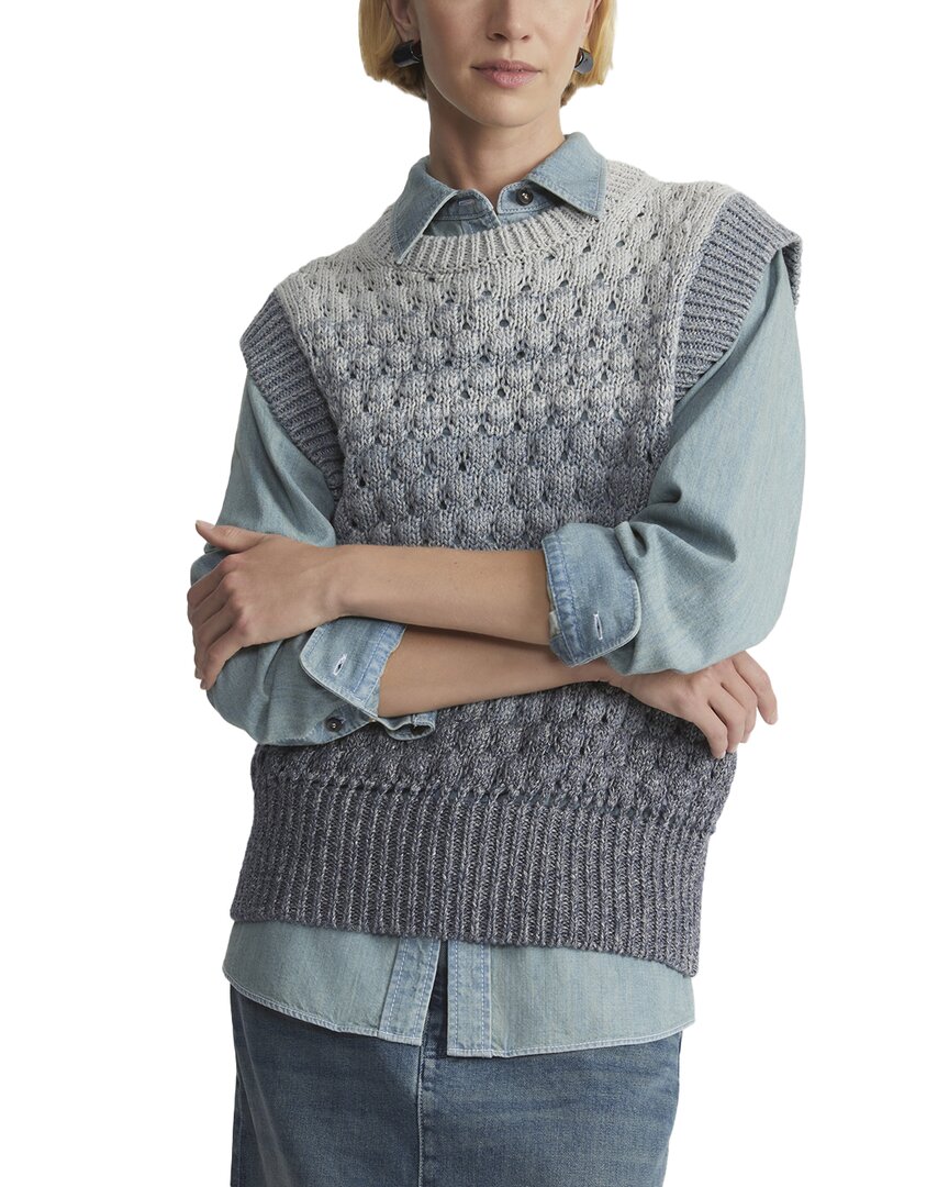 Lafayette 148 New York Crewneck Linen-Blend Sweater Vest