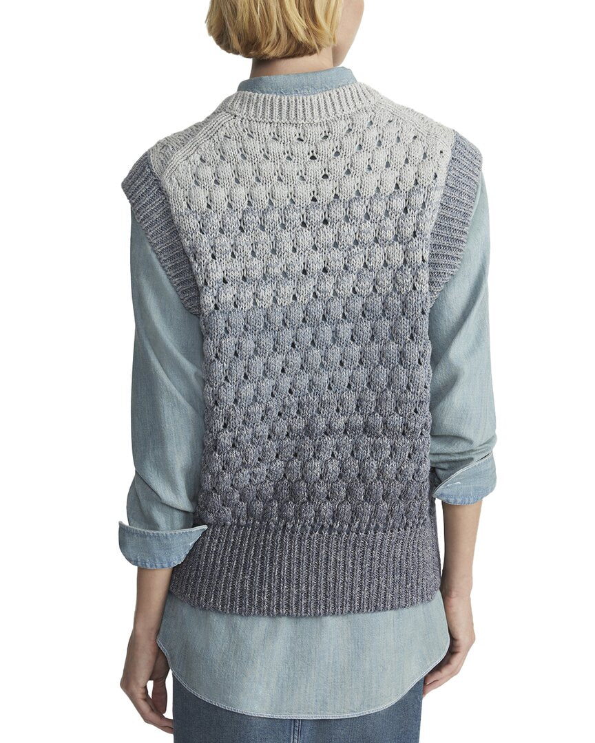 Lafayette 148 New York Crewneck Linen-Blend Sweater Vest