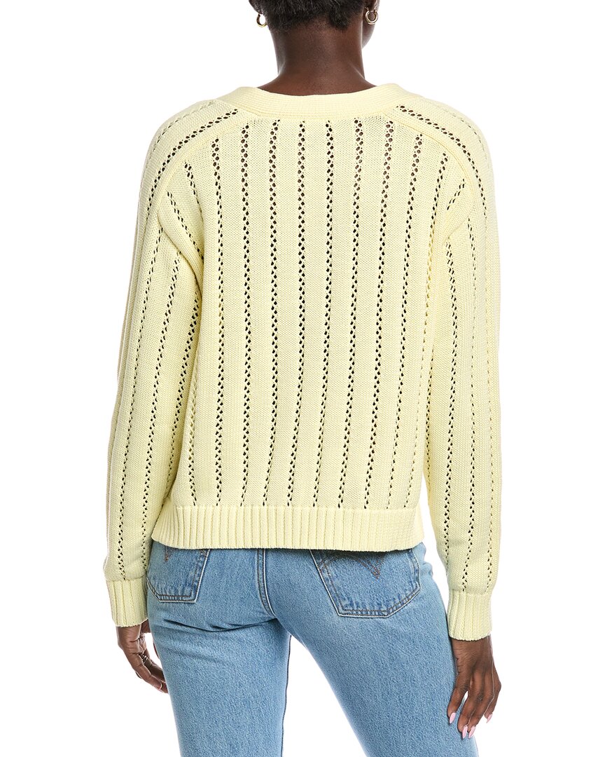 Cotton By Autumn Cashmere Cropped V-Neck Cardigan